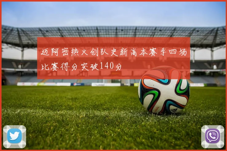 迈阿密热火创队史新高本赛季四场比赛得分突破140分